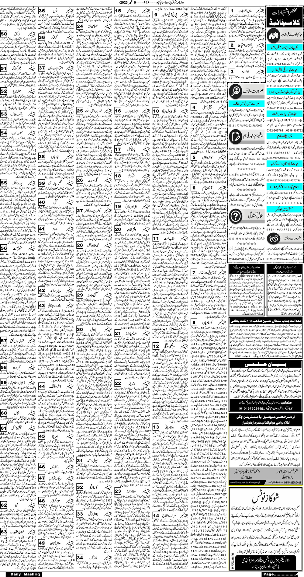 Daily Mashriq Page 1 Date