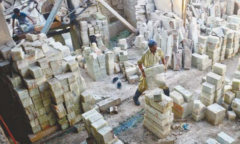 Marble factories owners protest increased charges in electricity bills