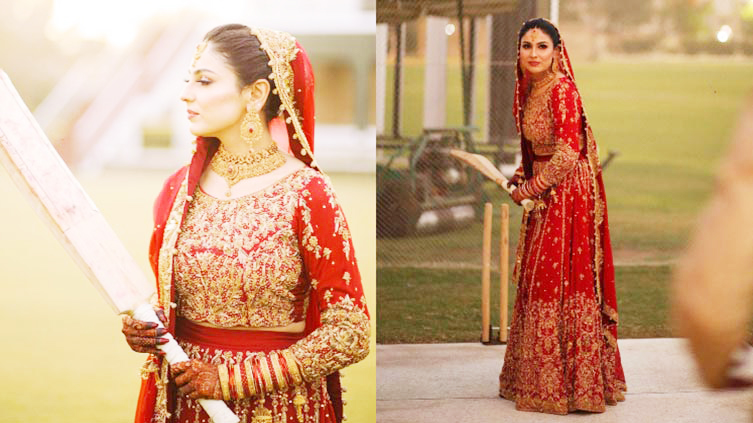 Kainat’s cricket-themed wedding shoot