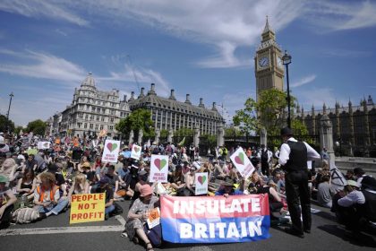 Protesters in UK