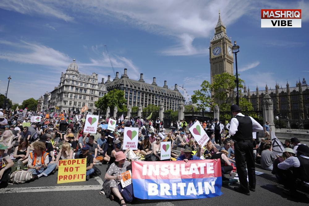 Protesters in UK