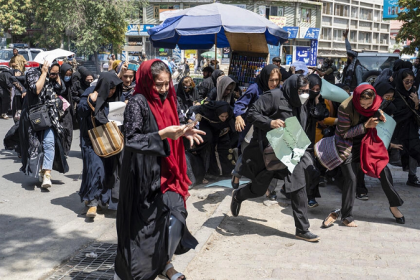 women's protest in Kabul