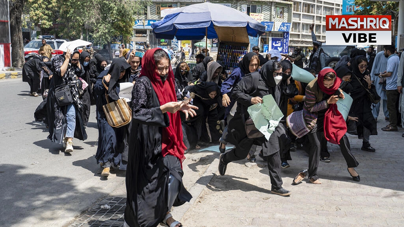 women's protest in Kabul