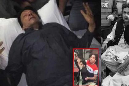 Imran Khan injured Long march