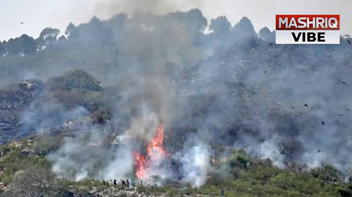 Wildfire Intensifies in Margalla Hills, Emergency Response Struggles Against Fierce Winds