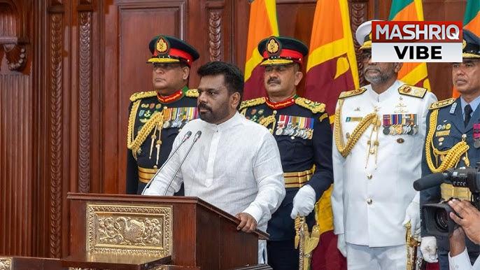 Sri Lankan leftist leader sworn in after landslide election win